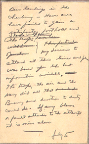 Unrevealed note of Dwight D. Eisenhower for troops.